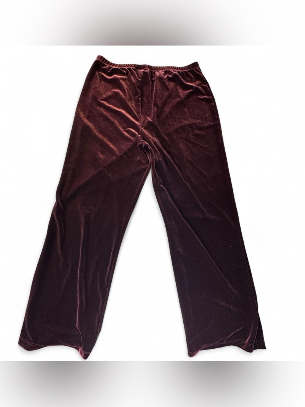 Chico's Travelers Collection Velvet Pants Size 2 Regular (US L) Burgundy Cozy